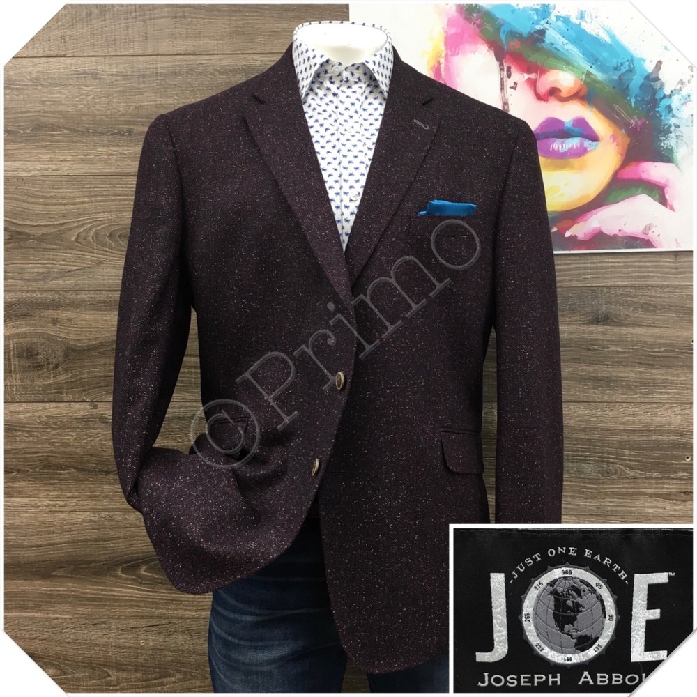 JOSEPH ABBOUD Soft Tweed Mens Blazer Sport Coat Casual Jacket Size 50L Slim Suit